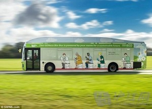 英国生态公交车用大便做燃料