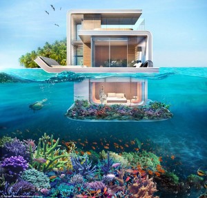 土豪专属：迪拜打造水陆两栖“海上漂”别墅