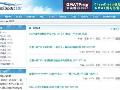 GMAT（Chase Dream论坛)